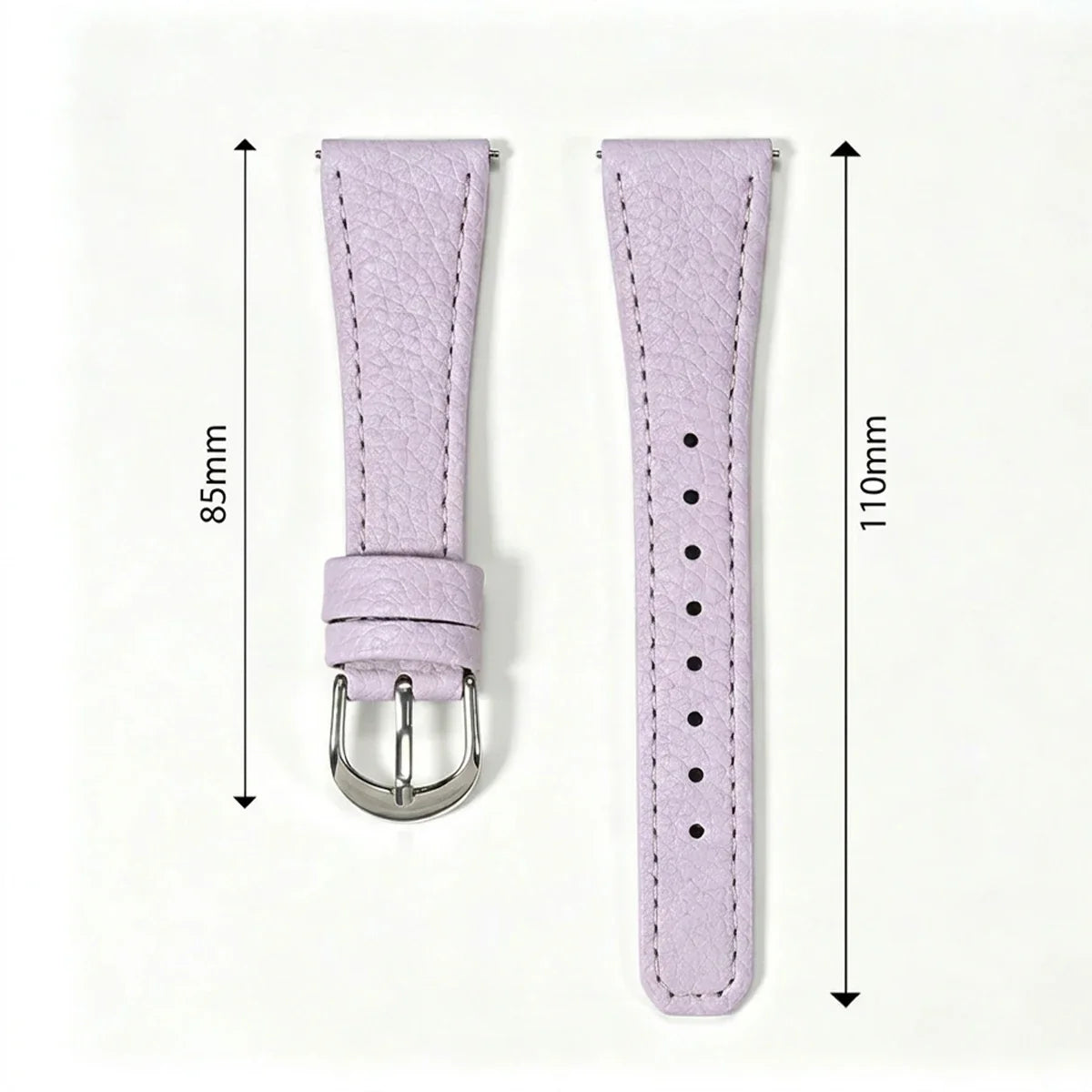 Leather Band Samsung Galaxy Watch 8 7 6 5 4 – Lychee Pattern Leather Watch Band Qme