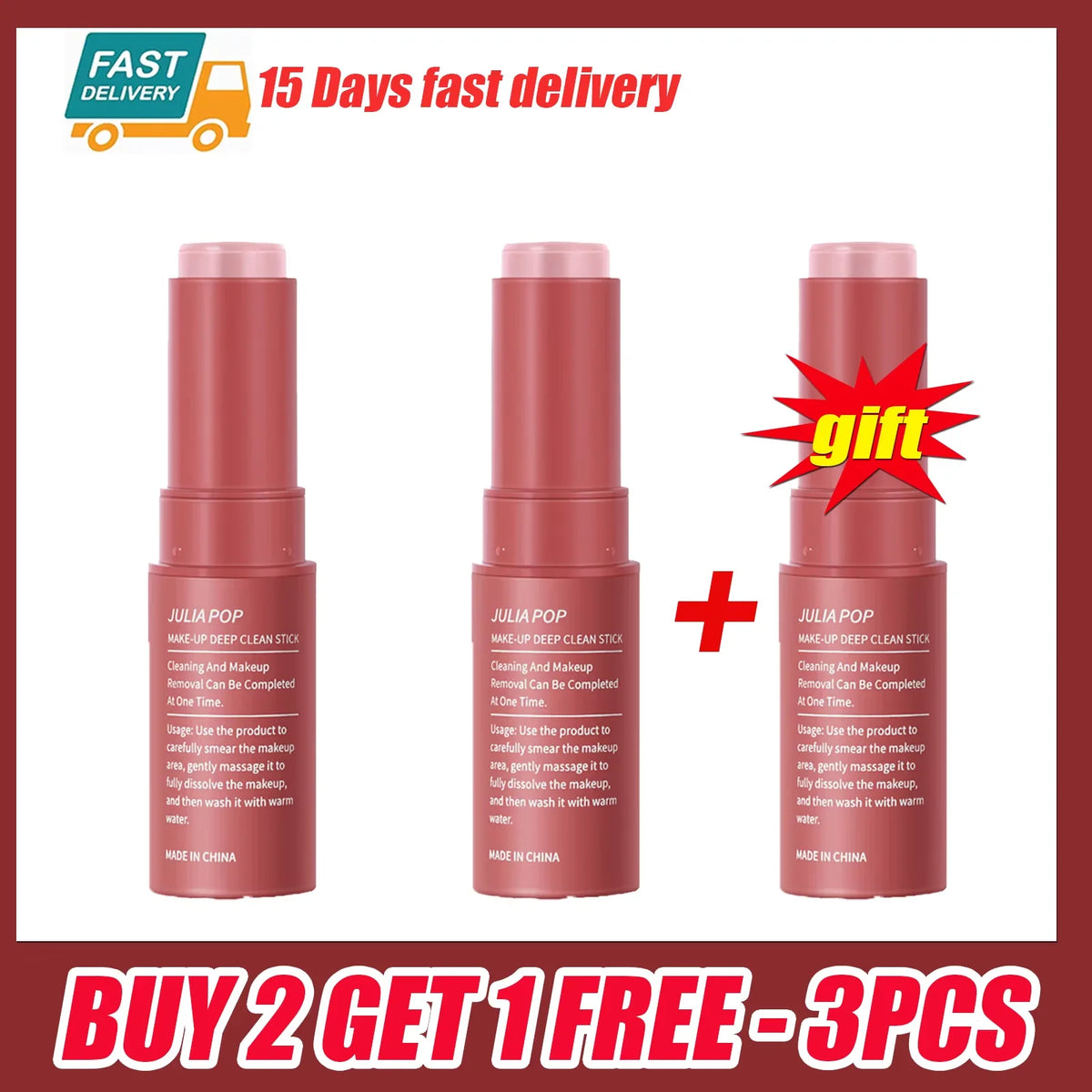 PWYUMAN Makeup Remover Stick – Face Eye & Lip Cleansing Balm Makeup Remover Balm Qst Buy 2 get 1-3pcs