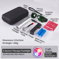 5-Wavelength LED Red Light Therapy Flashlight + Guide Tip Light Therapy Device Qst Silver Set 1 China Mainland