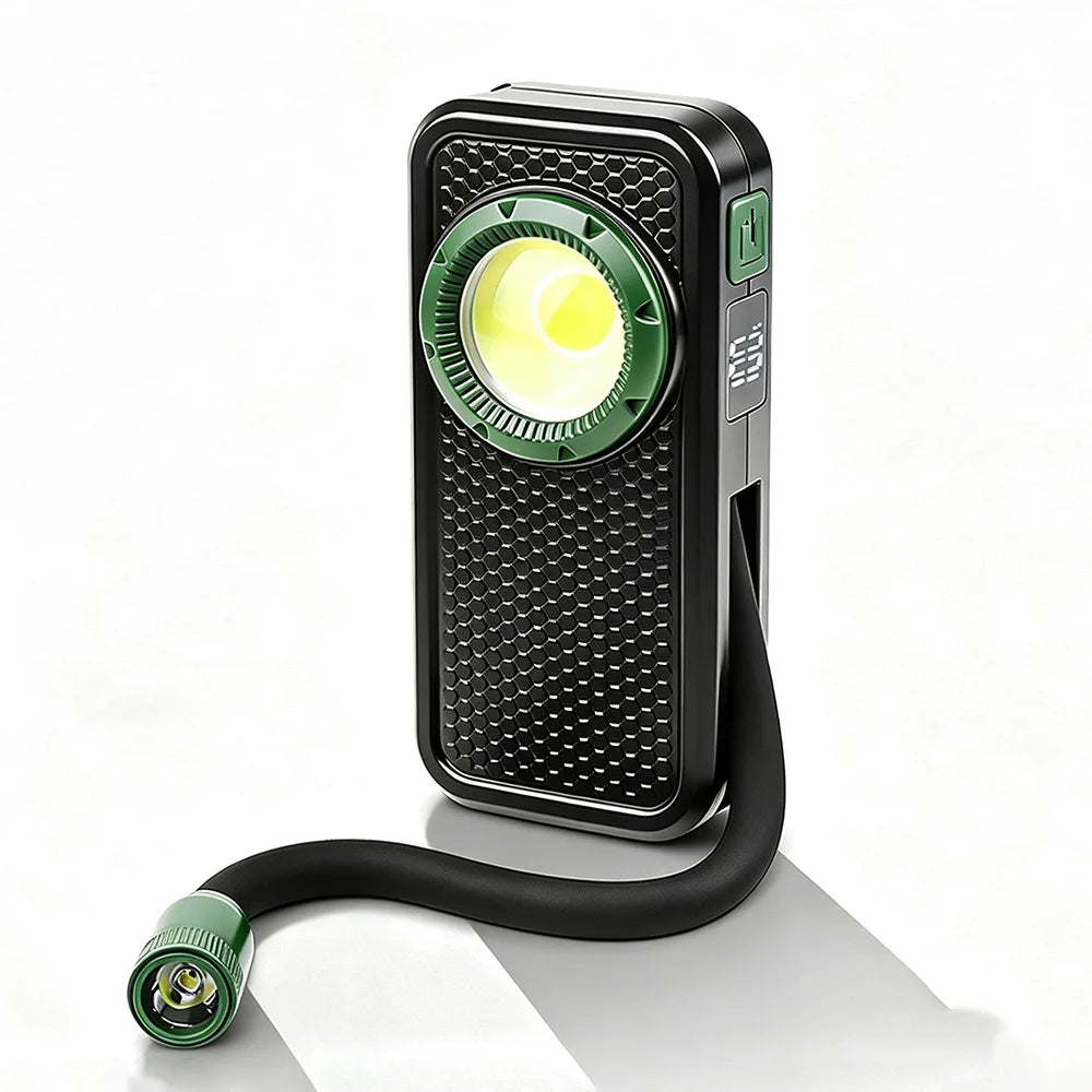 BORUiT 800LM COB LED Work Light – Magnetic, Rechargeable Portable Work Light Qst 1PC
