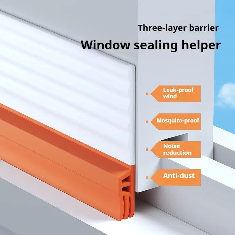TPE Self-Adhesive Window Door Seal Strip 2M/4M Weatherstrip Window Seal Strip Qme