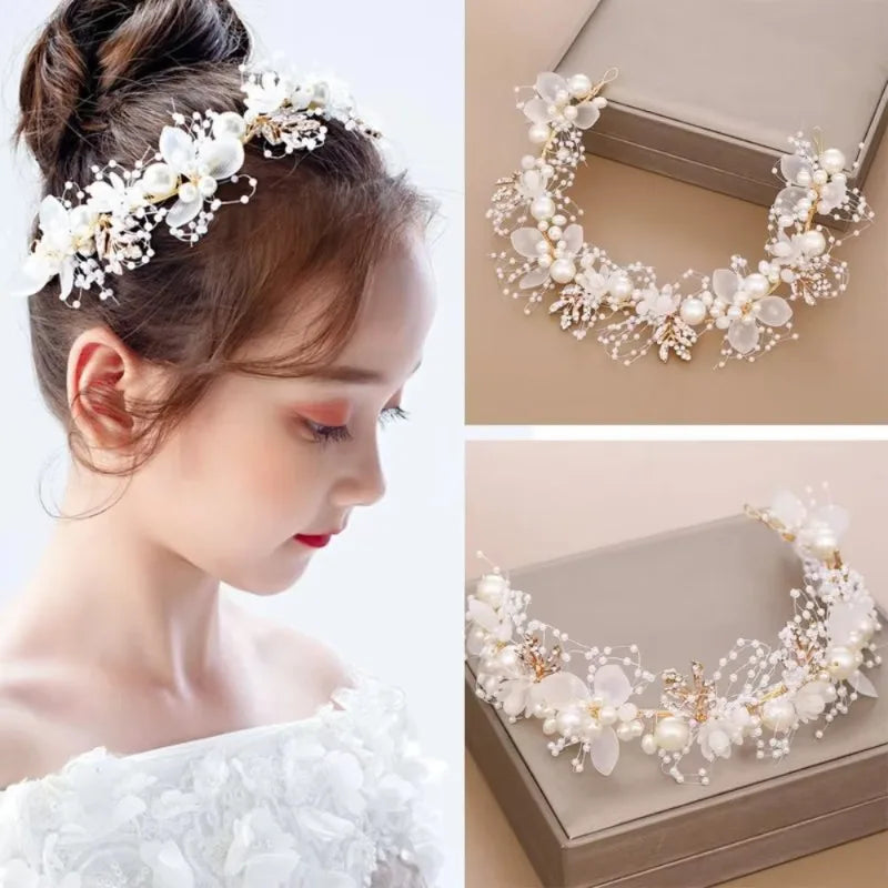 Children's Princess Tiara Crown Wreath Headband | Girls Princess Tiara Headband Qme