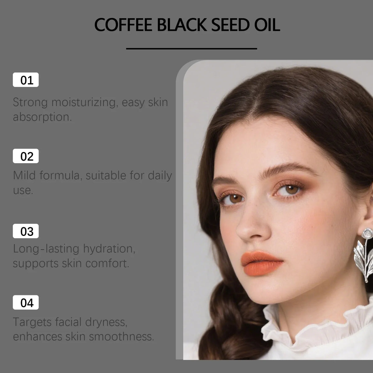 Coffee Black Seed Facial Oil – Hydration & Anti-Wrinkle 30ml Facial Oil Qst