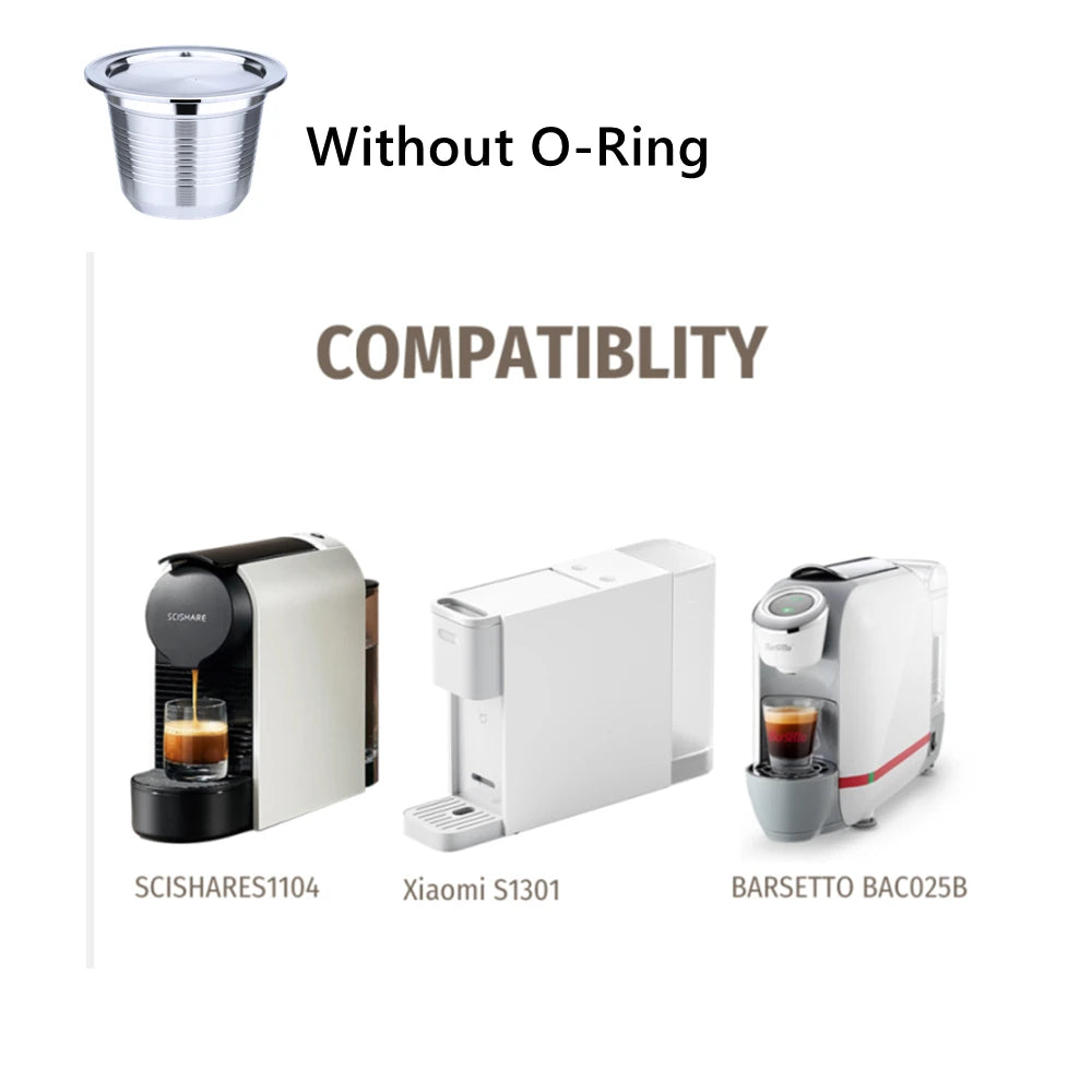 Reusable Stainless Steel Capsule for Xiaomi Scishare & Nespresso Reusable Coffee Capsule Qst