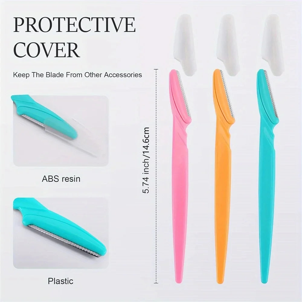 21-Pc Eyebrow Razor & Dermaplaning Tool Set for Women Dermaplaning Razor Set Qme