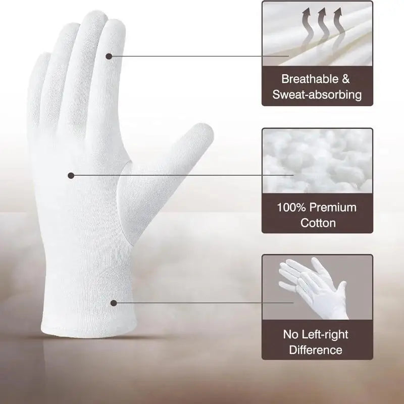 White Knit Gloves for Etiquette, Inspection & Cleaning Use Knit Gloves Qst