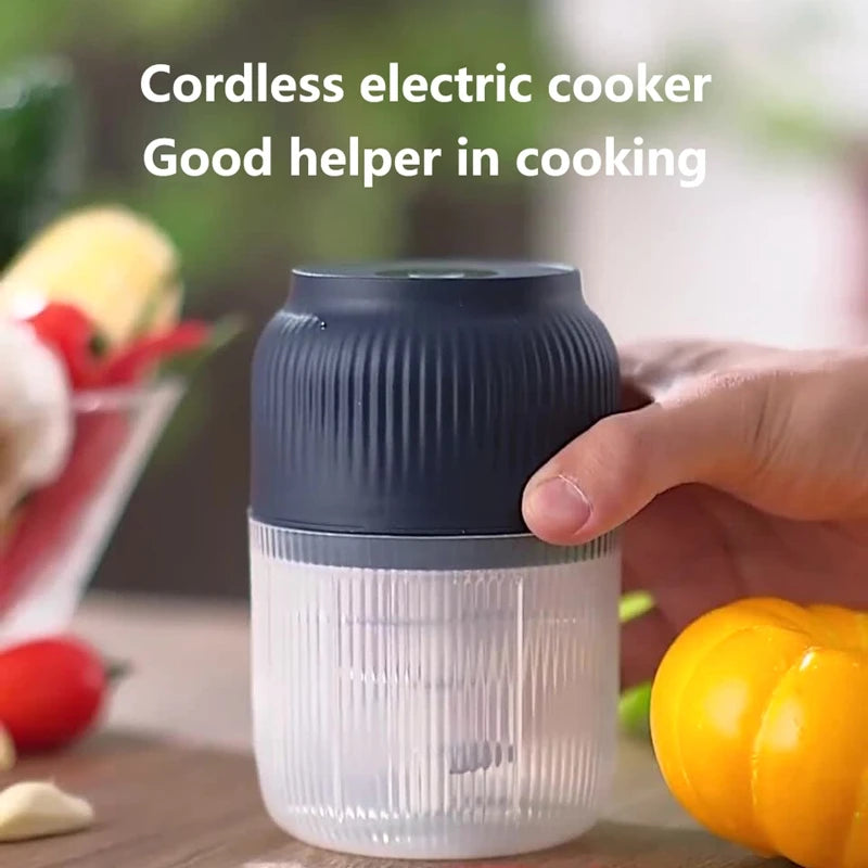 Mini Electric Garlic Crusher – USB Rechargeable Chopper Electric Food Chopper Qst