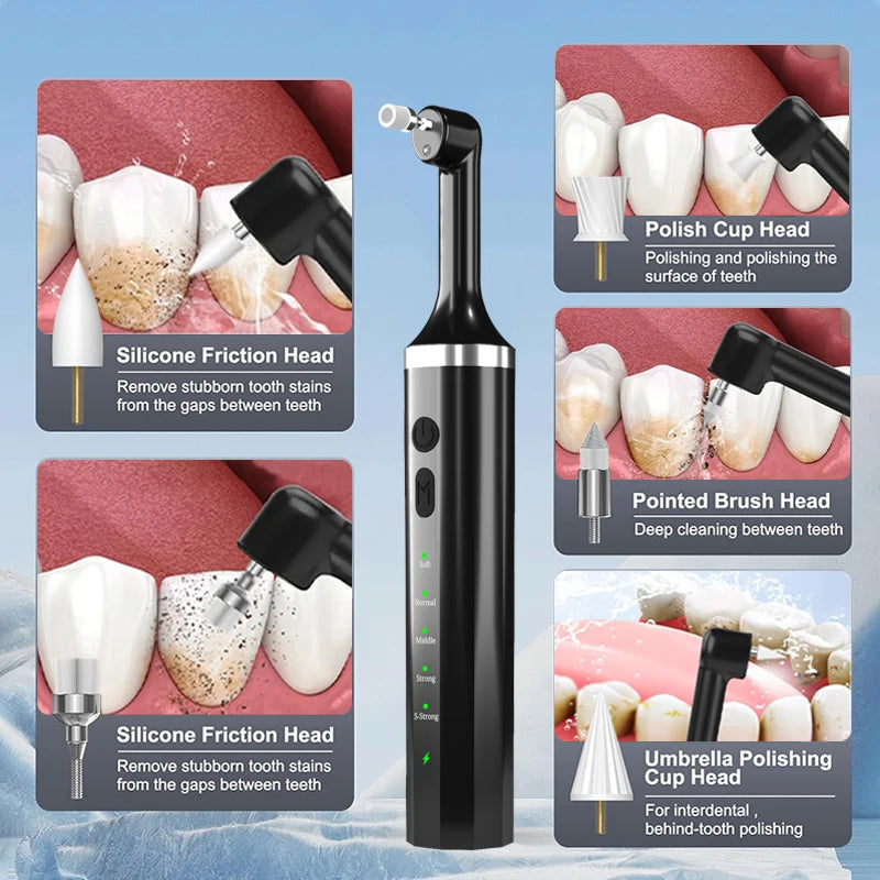 Electric Tooth Polisher Kit – 5 Modes, Tartar Removal Electric Tooth Polisher Qst