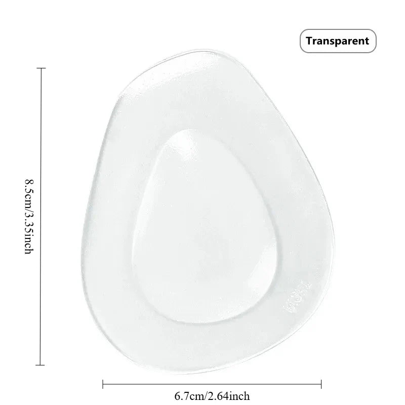Anti-Slip Silicone Gel Half Insoles – Arch & Heel Cushion Gel Shoe Insoles Qme Clear