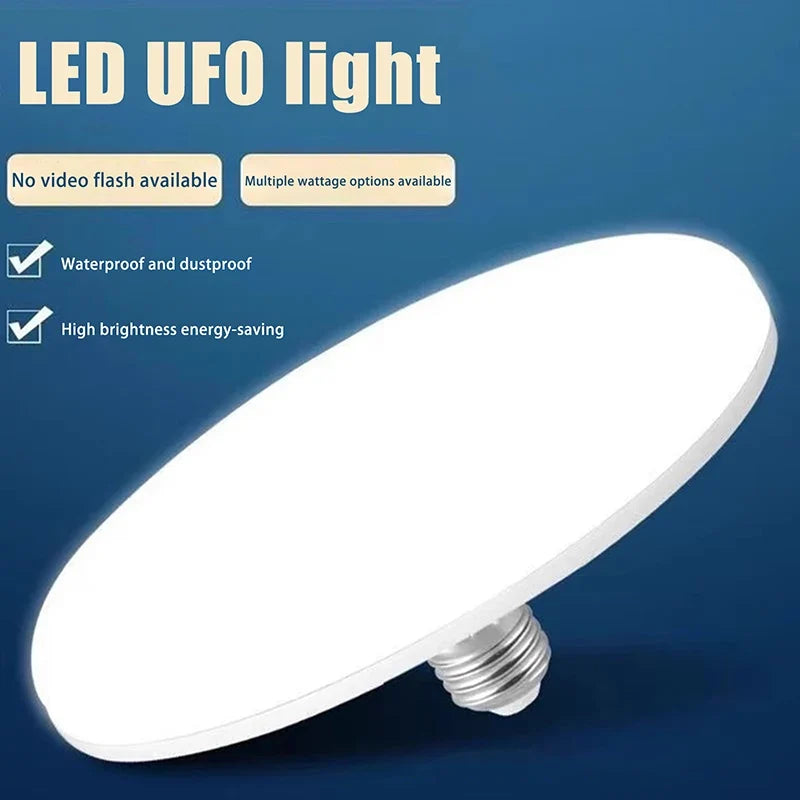 Flying Saucer LED Ceiling Light E27 Garage Indoor Lamp 20–200W LED Ceiling Light Qme