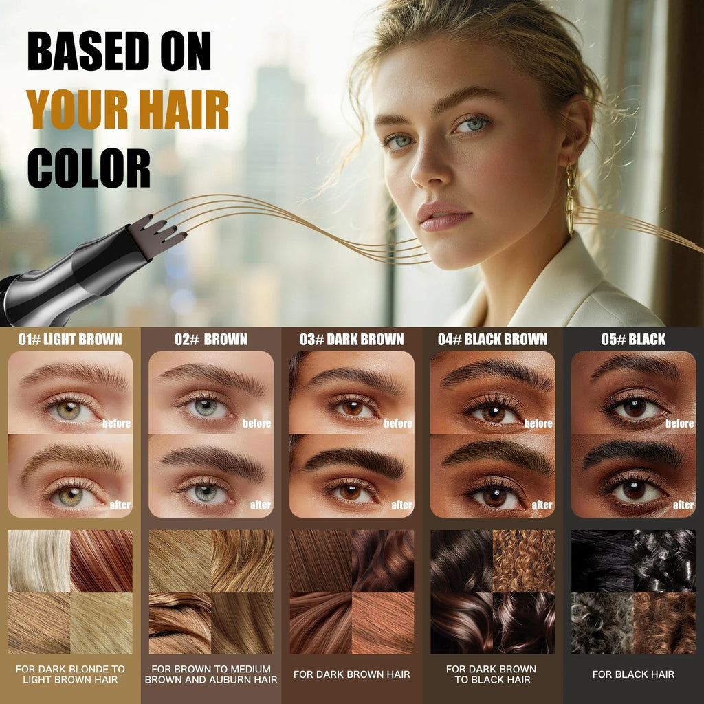 4-Point Liquid Eyebrow Pen – 5 Colors, Waterproof Brow Pencil Liquid Eyebrow Pen Qme