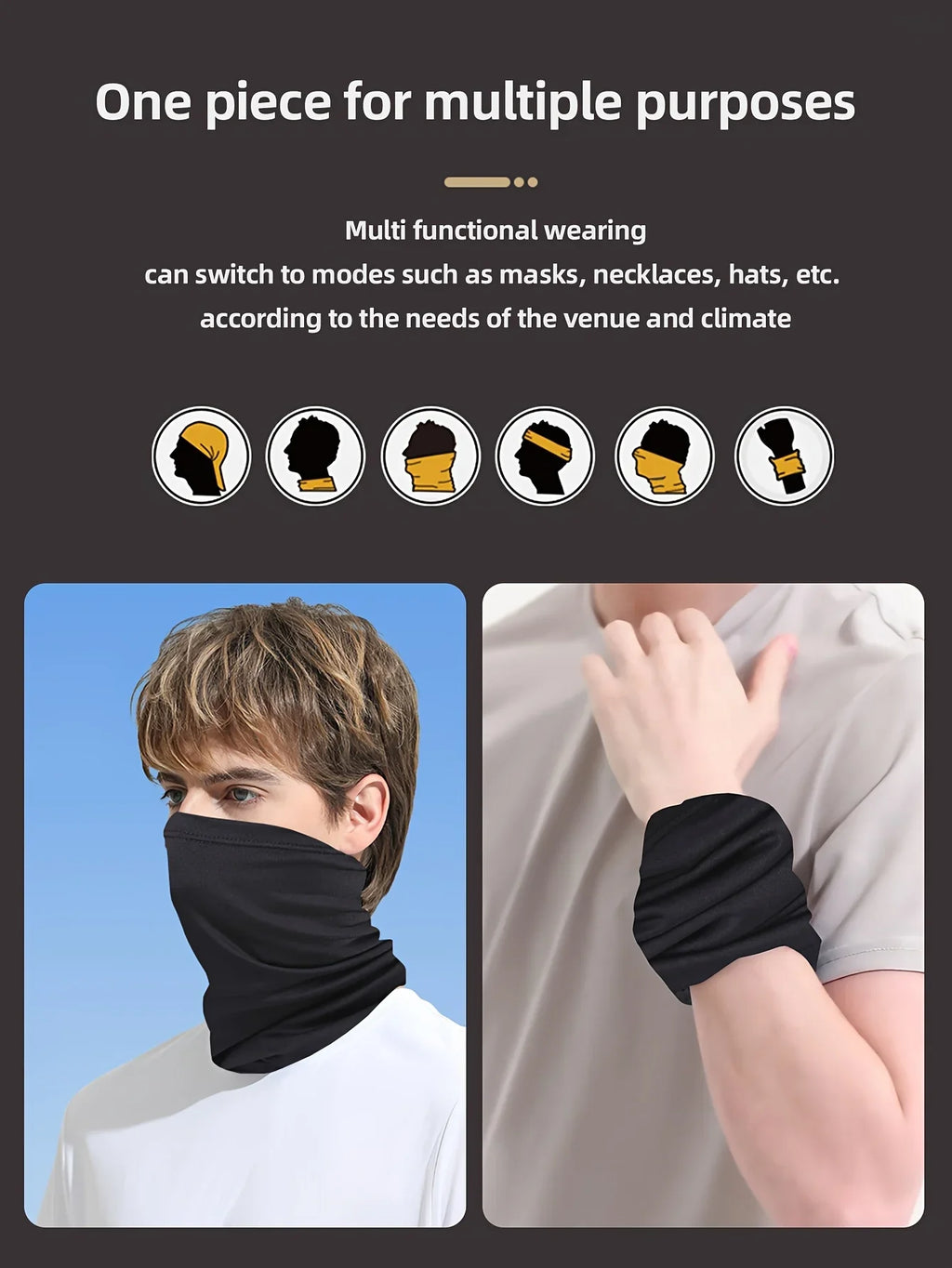 Cooling Neck Gaiter UV Protection Seamless Face Mask | Qme Neck Gaiter Qme