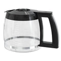 MiLESEEY 14-Cup Borosilicate Glass Coffee Carafe for Cuisinart Glass Coffee Carafe Qst Black Transparent