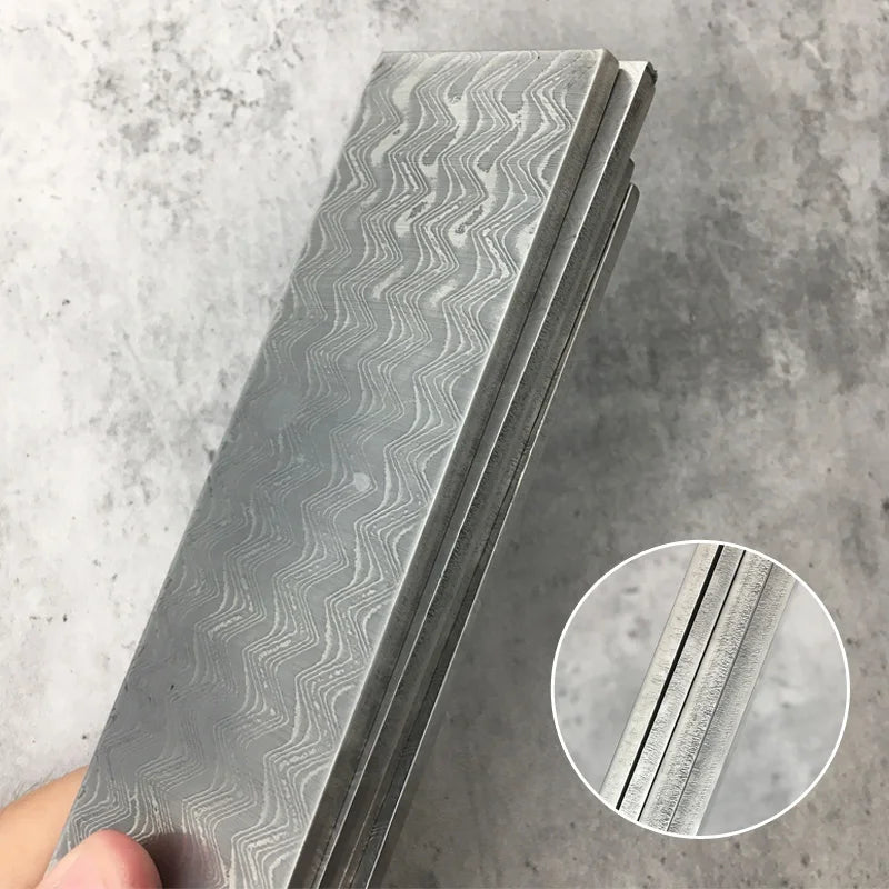 Damascus Steel Billet 22cm Water Wave Pattern – DIY Knife Making Knife Making Billet Qst