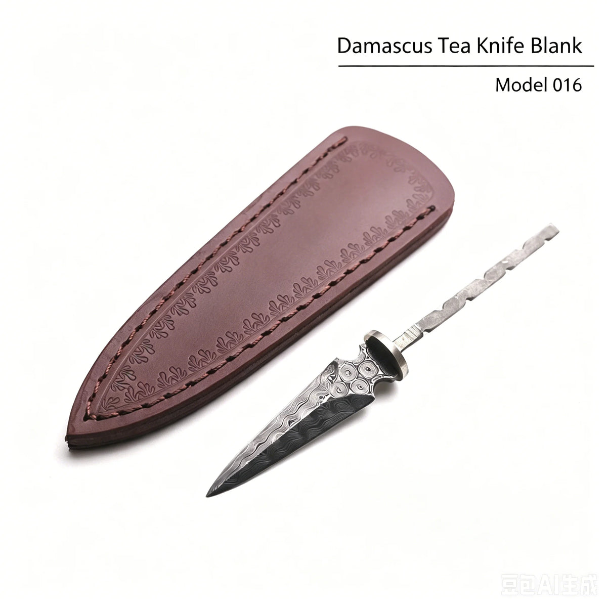 Damascus Steel Tea Knife Blank – DIY Pu-erh Tea Breaking Tool Tea Knife Blank Qst A set