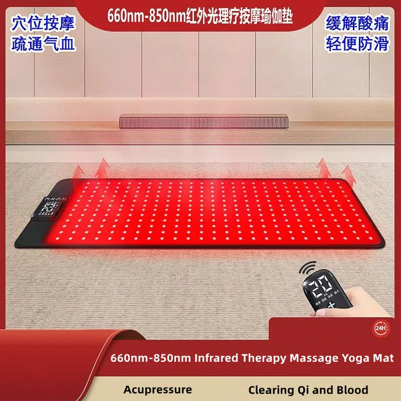 SMARTMAK Red Light Therapy Mat 660nm 850nm 300 LEDs | Full Body Red Light Therapy Mat Qst 84x28CM