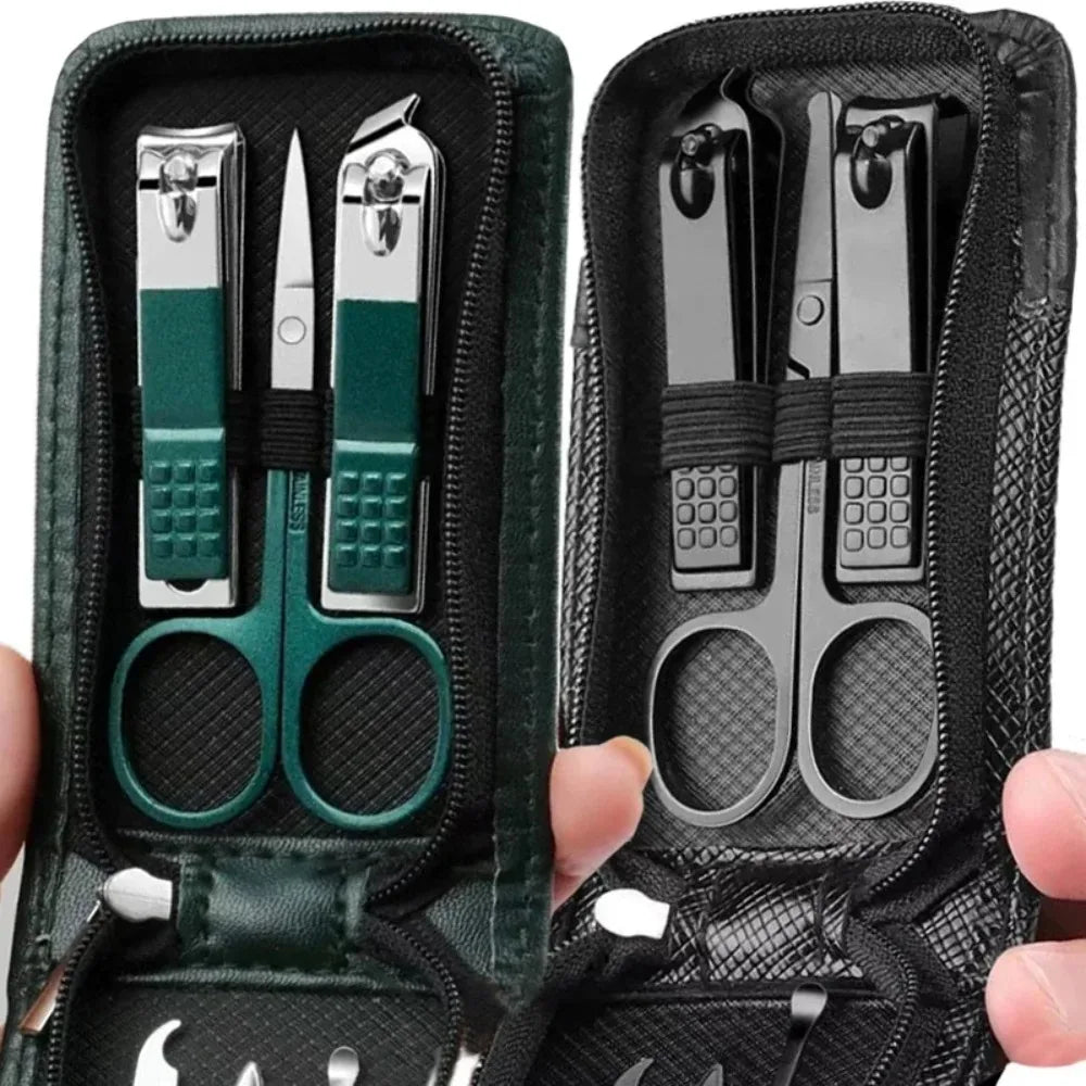 6-Piece Stainless Steel Manicure Set – Portable Nail Clippers Kit Manicure Set Qme