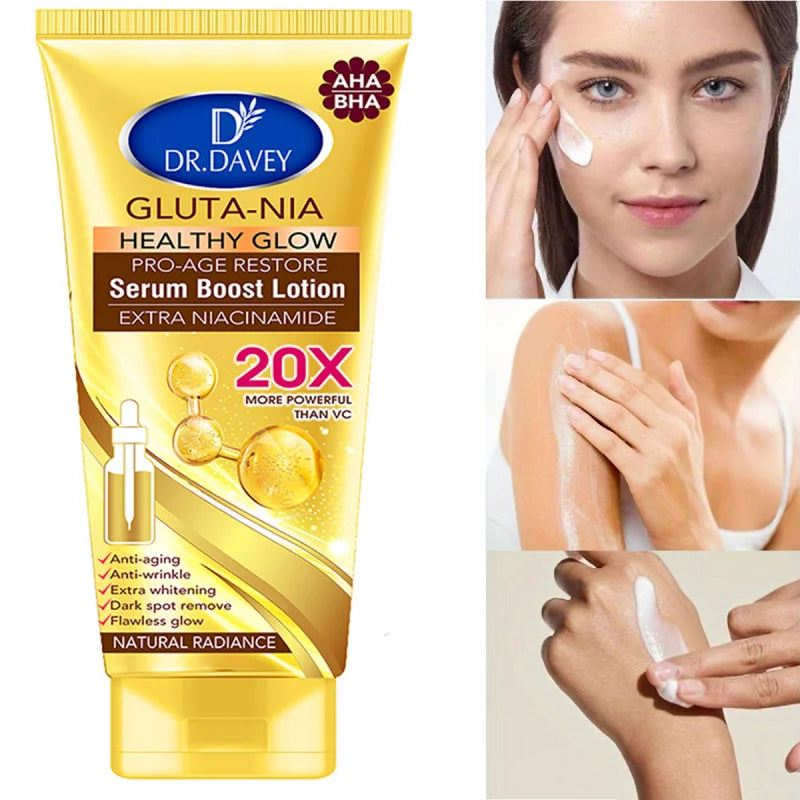 DR.DAVEY Gluta-Nia Body Lotion 300ml – Deep Moisturizing Cream Body Lotion Qst