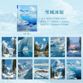 Landscape Theme Sticker Cards | Natural Creation Series, 6 Colors Decorative Sticker Cards Qme F