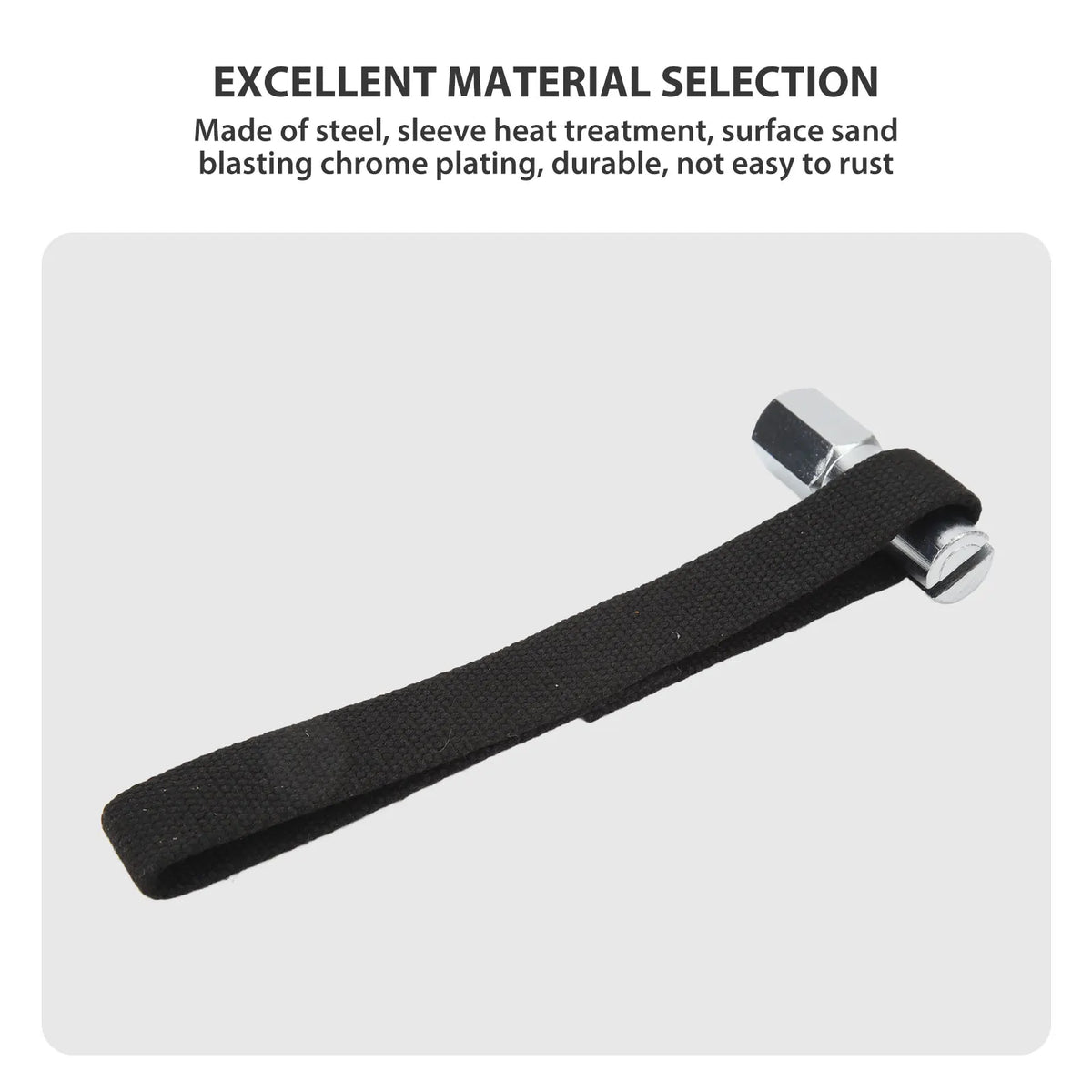 Belt Oil Filter Strap Wrench 1/2in Drive – Fits Up to 120mm Oil Filter Wrench Qst