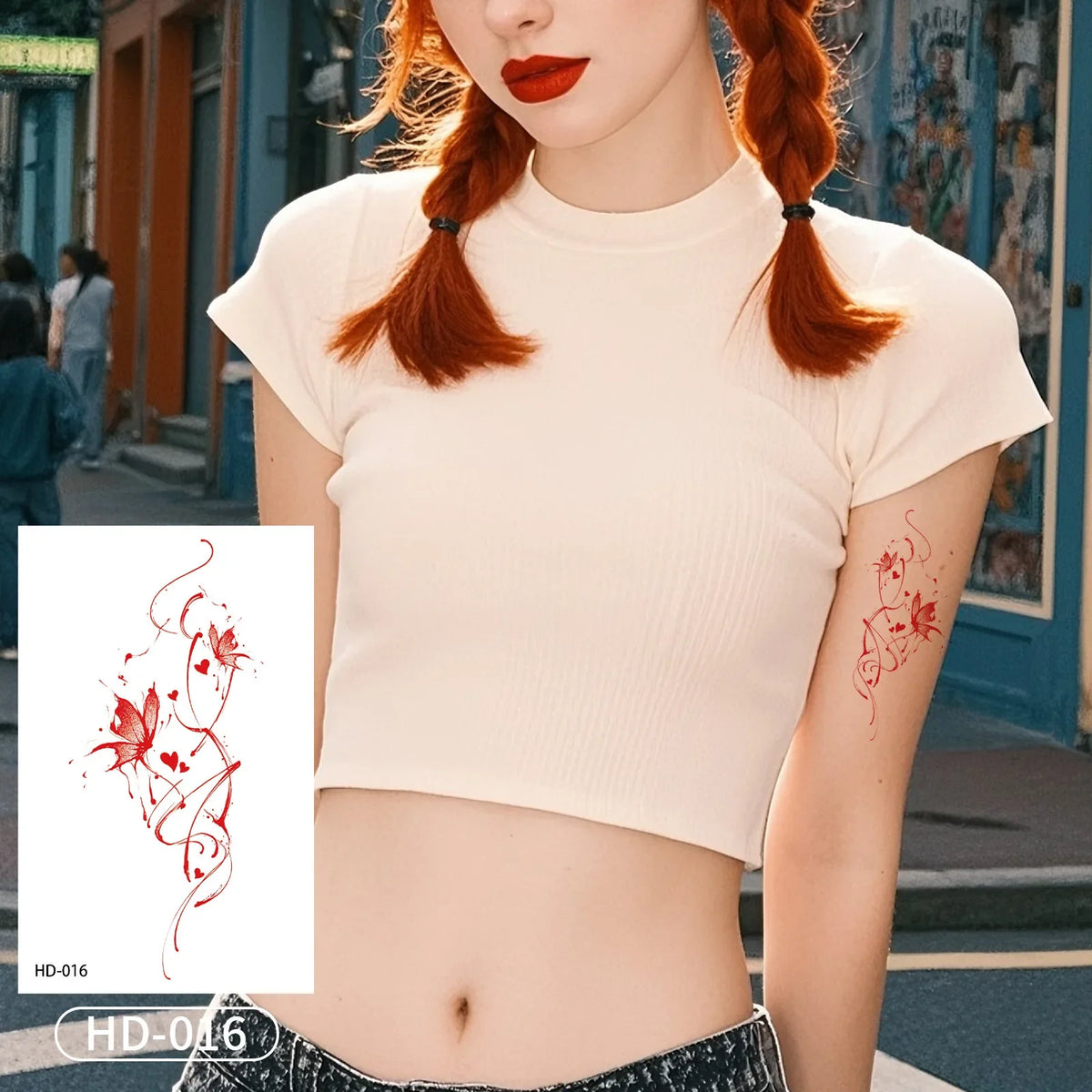 Retro Watercolor Butterfly Temporary Tattoo Sticker – 12 Colors Temporary Tattoo Sticker Qme