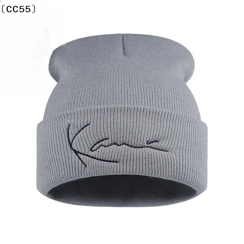 Retro Embroidered Knit Beanie – Unisex Winter Hat Knit Beanie Hat Qst