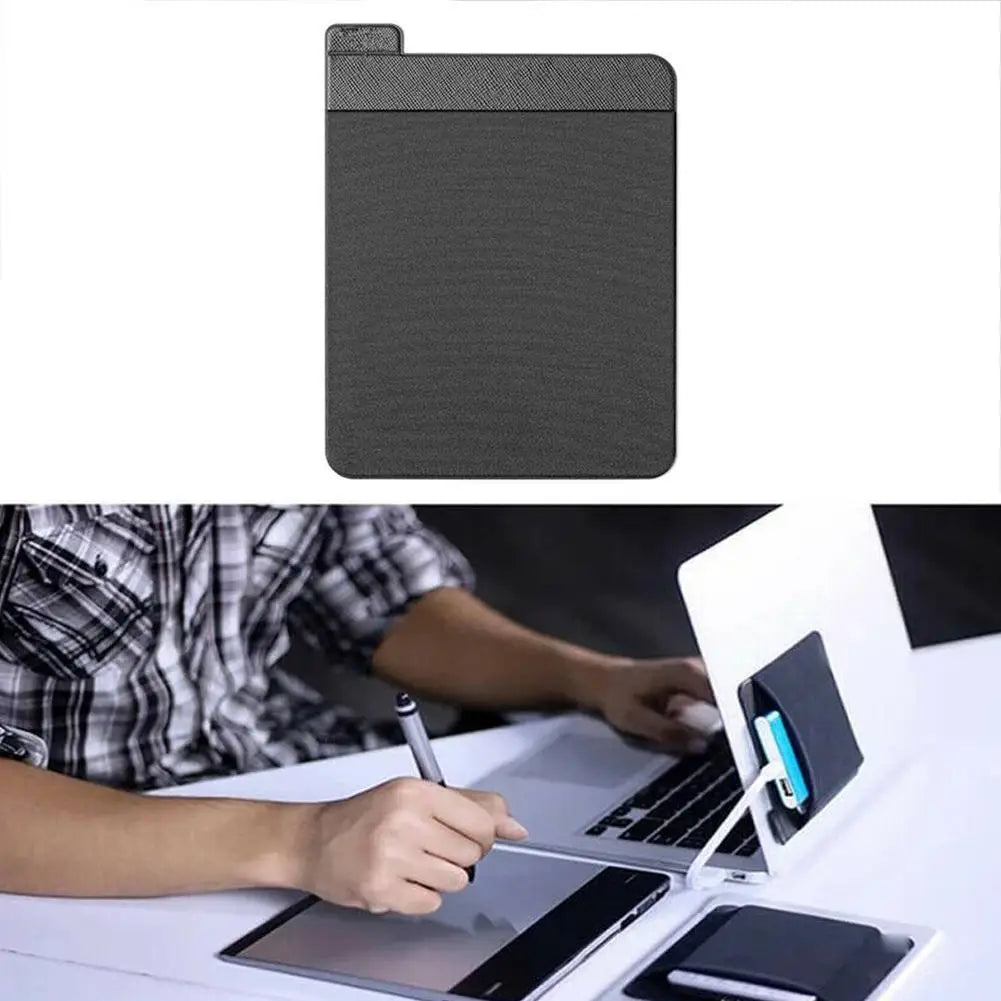 Self-Adhesive Laptop Storage Bag for Mouse, Drive & Pen Laptop Accessory Pouch Qme