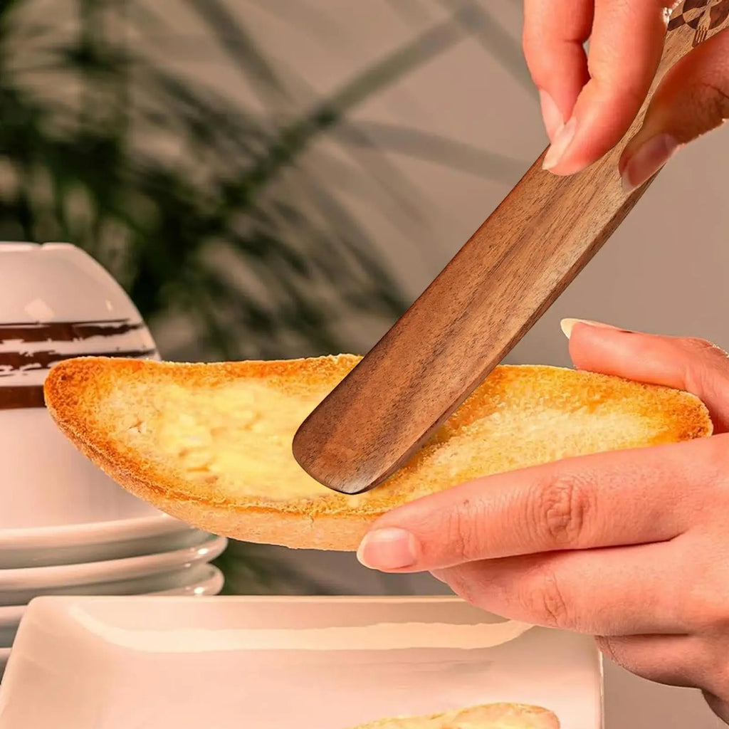 Wooden Stir Stick Jar Scraper Spatula Spoon & Bread Whisk Wooden Kitchen Utensil Qme