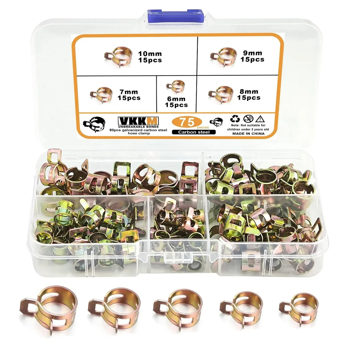 Manganese Steel Spring Hose Clamp Kit | Low Pressure Air Fastener Spring Hose Clamp Kit Qme Default Title