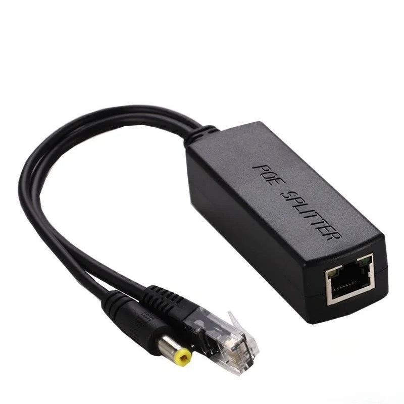 2-Pack PoE Splitter 48V to 12V IEEE 802.3af/at for IP Cameras PoE Splitter Adapter Qme 2pcs