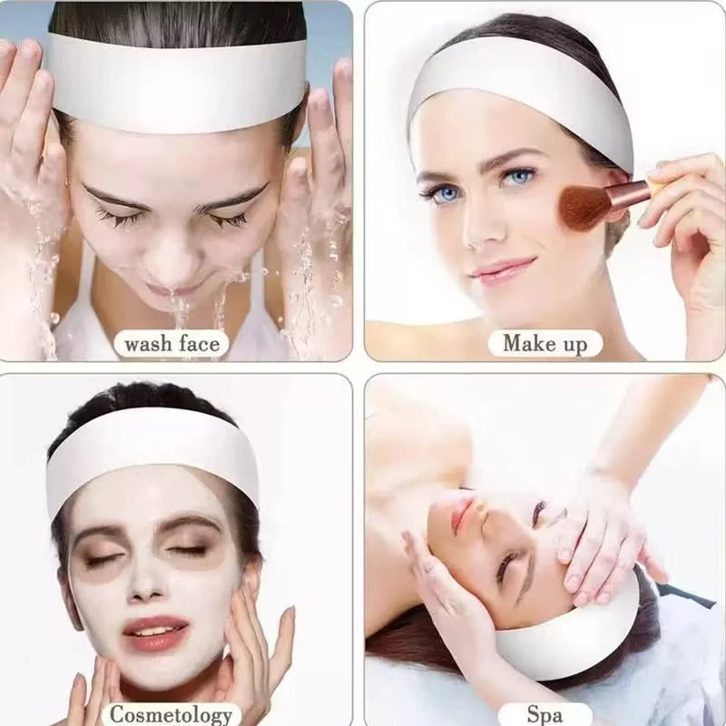 Disposable Spa Facial Headbands Elastic Adjustable 10/50/100 Pack Spa Facial Headband Qst
