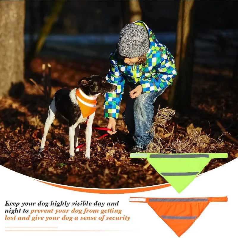 Reflective Pet Triangle Scarf Bandana for Small/Medium Dogs Dog Bandana Scarf Qme