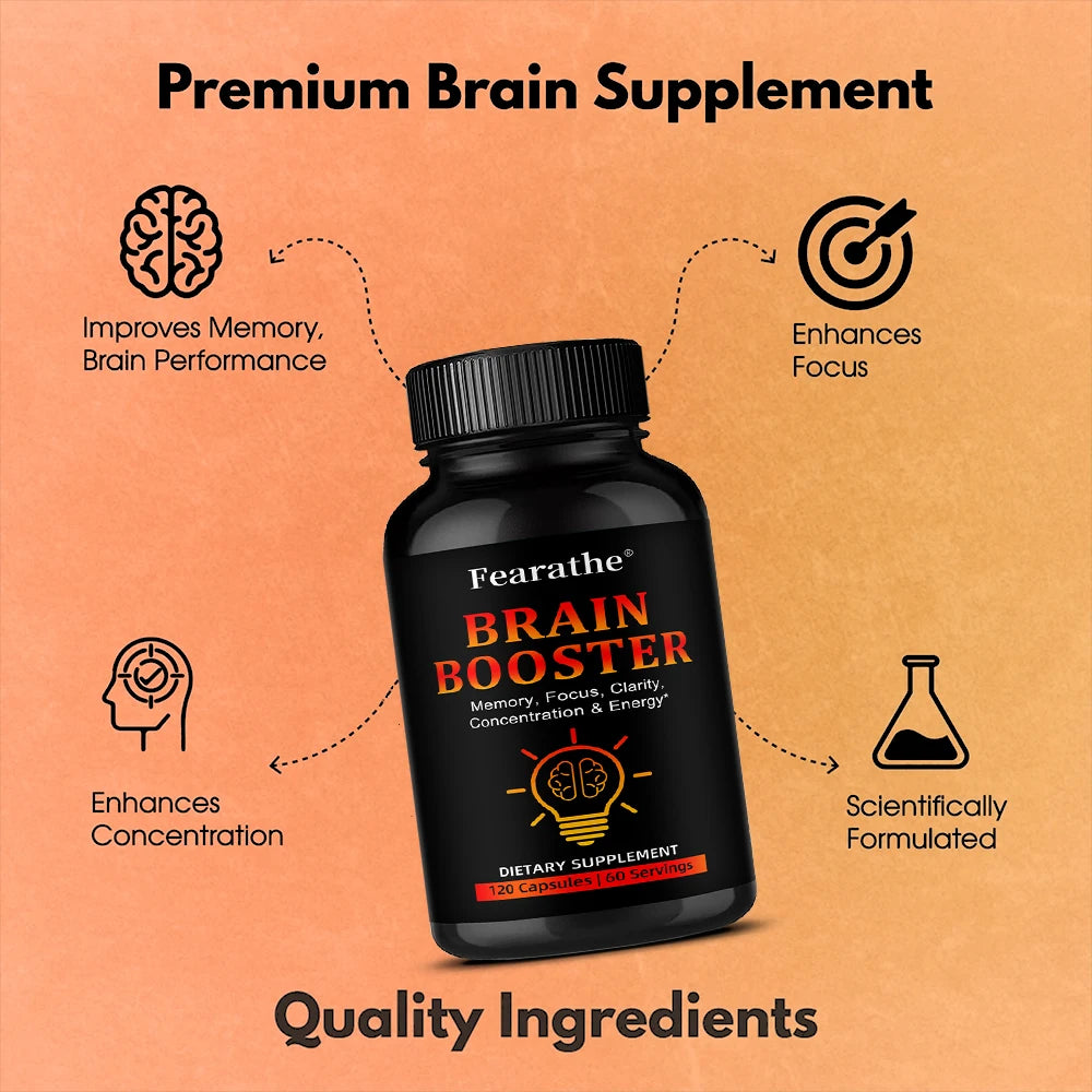 Brain Booster Supplement – Bacopa, Ginkgo & Vitamin B12 Brain Booster Supplement Qst