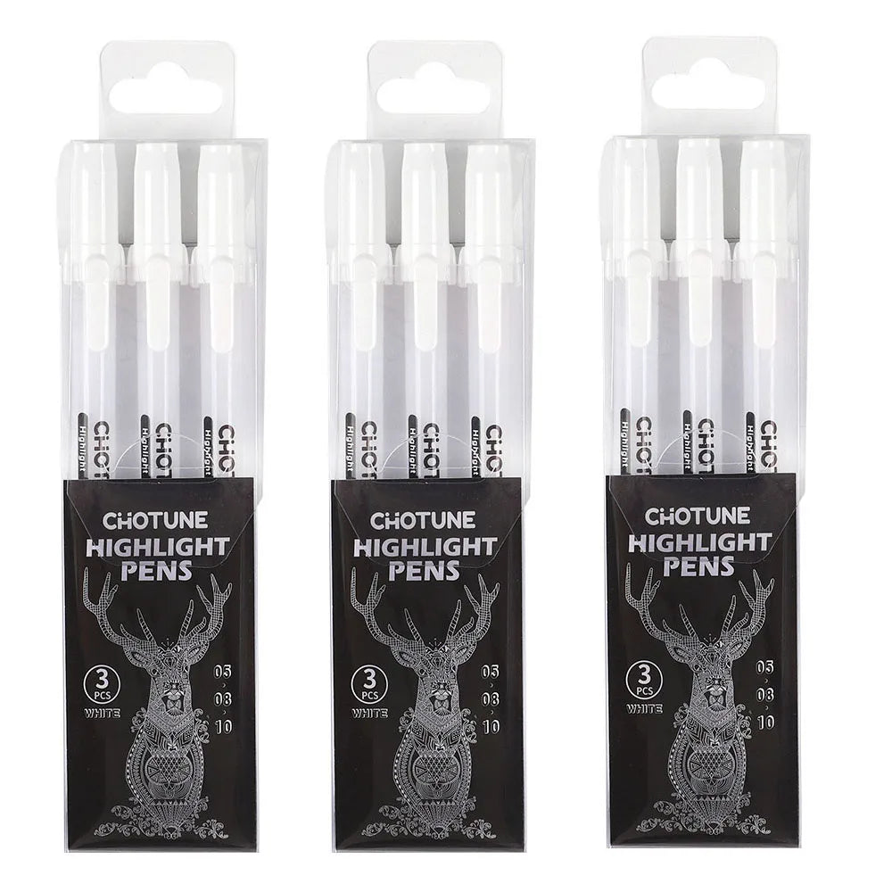 Gelly Roll Classic White Gel Pens 3-Pack – Sizes 05, 08 & 10 White Gel Pens Qme 3 set