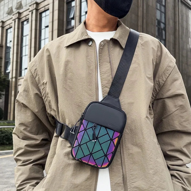 Rhombus Grid Crossbody Bag | Small PU Envelope Shoulder Bag Crossbody Shoulder Bag Qme