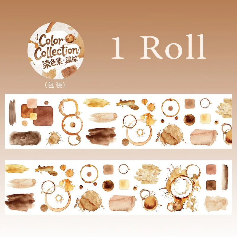 Watercolor Blotch Washi Tape – Journal & Collage Base Tape Decorative Washi Tape Qme D