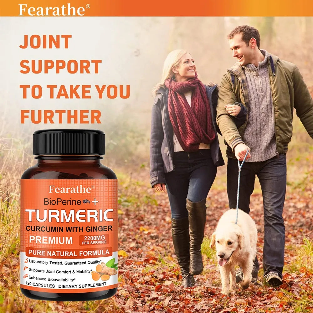 Turmeric Ginger Supplement BioPerine 2000mg – Vegan, Non-GMO Herbal Supplement Qst
