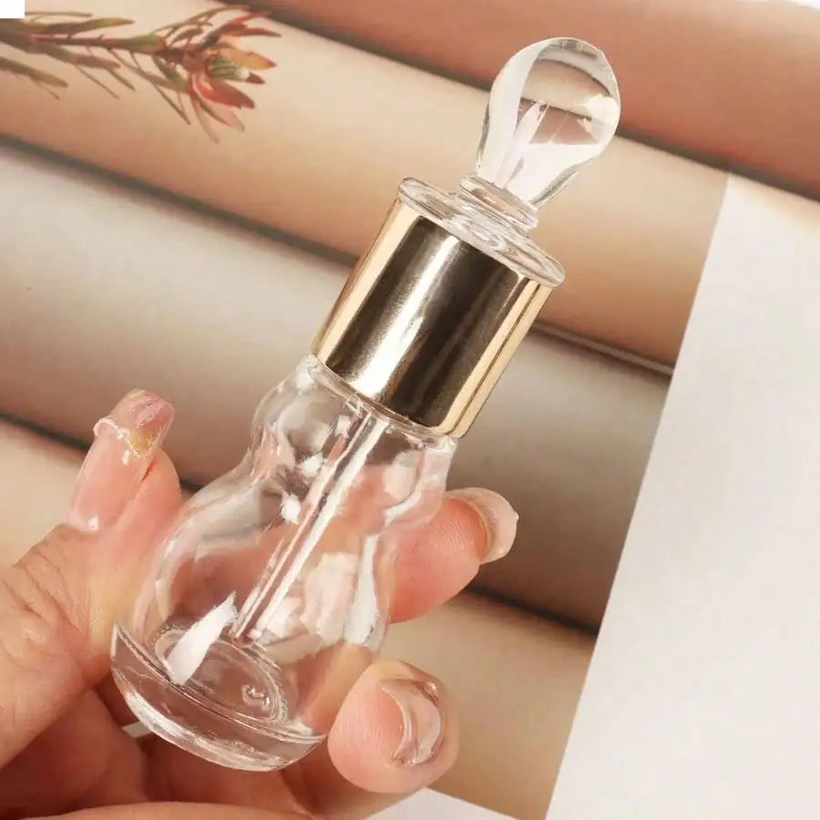 Refillable Mini Glass Perfume Bottle – 12ml Essential Oil Vial Perfume Sample Bottle Qme 1pc