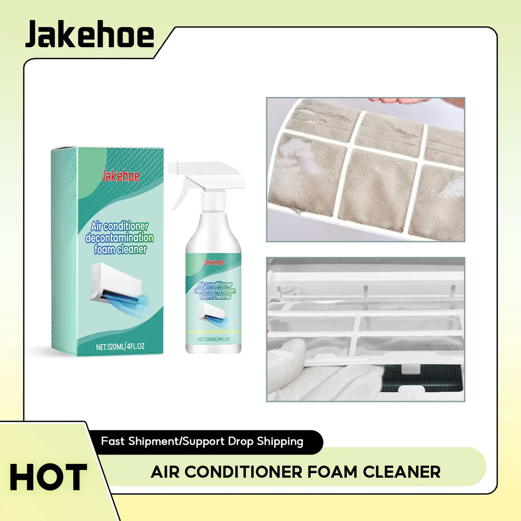 Heavy Duty AC Coil Foam Cleaner – No-Rinse Foaming Spray AC Coil Cleaner Spray Qme