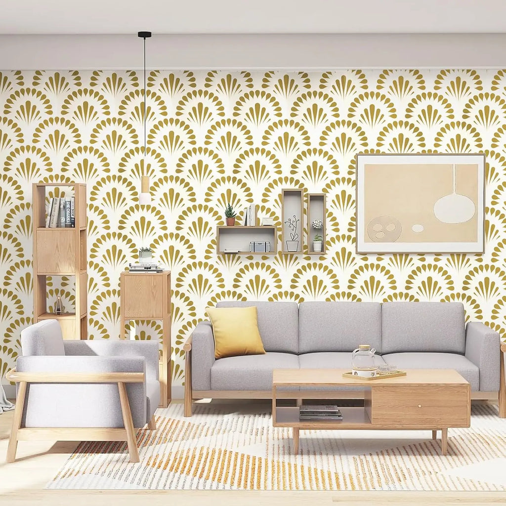 Black & White Geometric Peel & Stick Wallpaper | PVC Vinyl Peel & Stick Wallpaper Qme