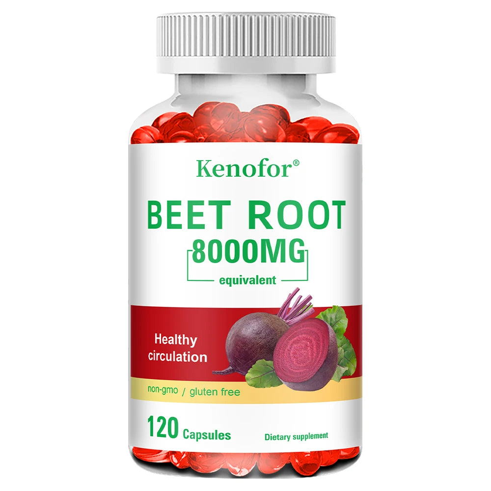 VITALXTRA Beetroot Capsules – Vegan Antioxidant & Energy Support Herbal Supplement Qst 120 count-1 bottle
