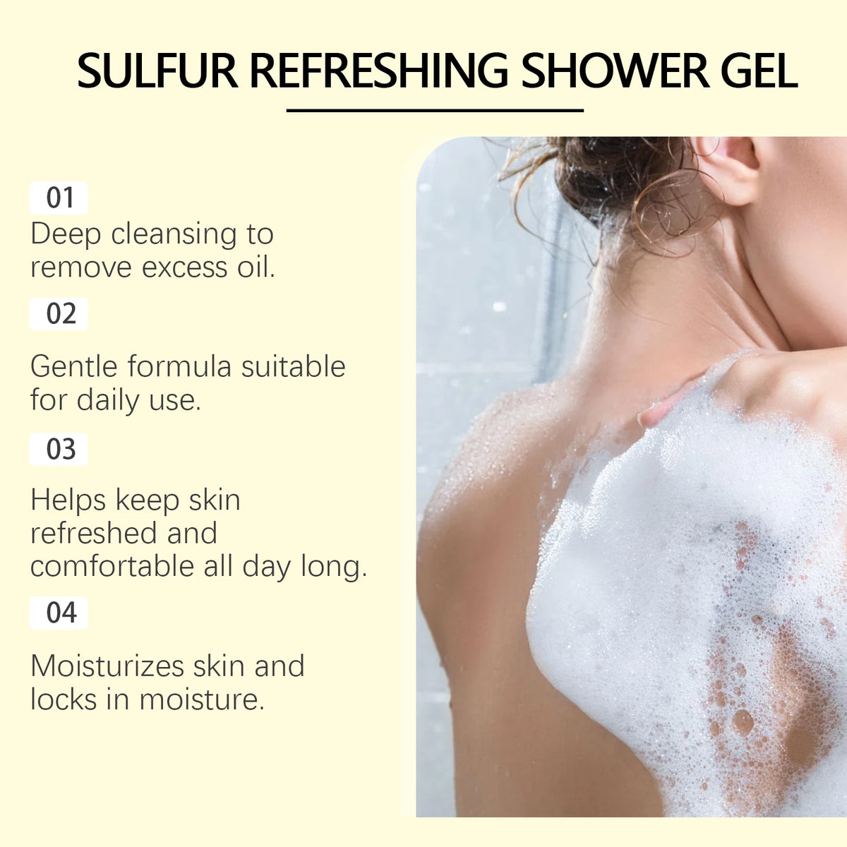 Eelhoe Sulfur Shampoo & Shower Gel Set – Oil Control, Deep Clean Shampoo & Body Wash Set Qst