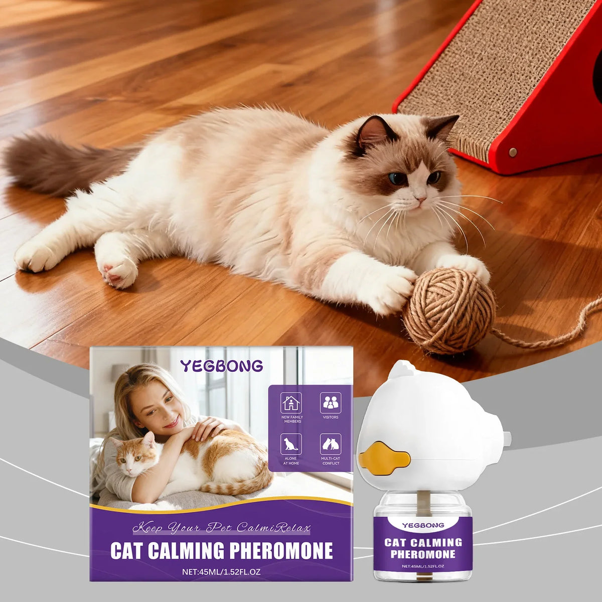 Pet Calming Diffuser Device – Reduce Scratching & Restless Behavior Pet Calming Diffuser Qme