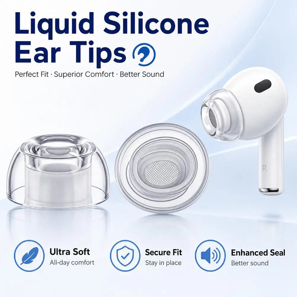 Silicone Ear Tips for AirPods Pro 3 | Replacement Earbuds Cap Earphone Accessories Qme