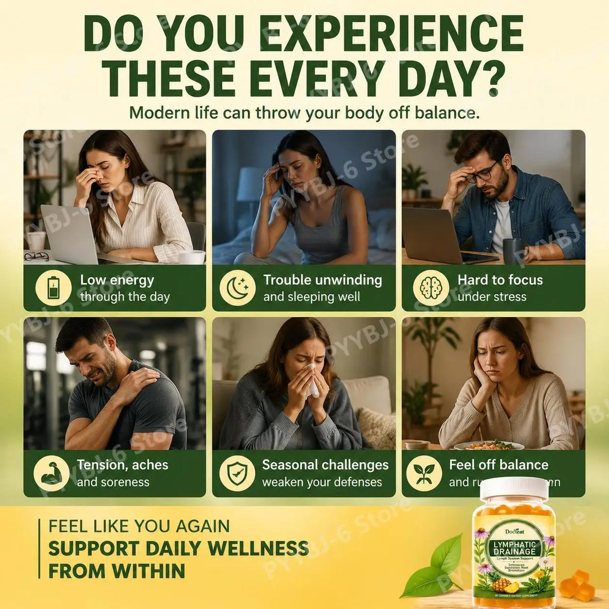 Docteat Lymphatic Gummies – Echinacea, Dandelion & Bromelain 60ct Herbal Supplement Gummies Qst
