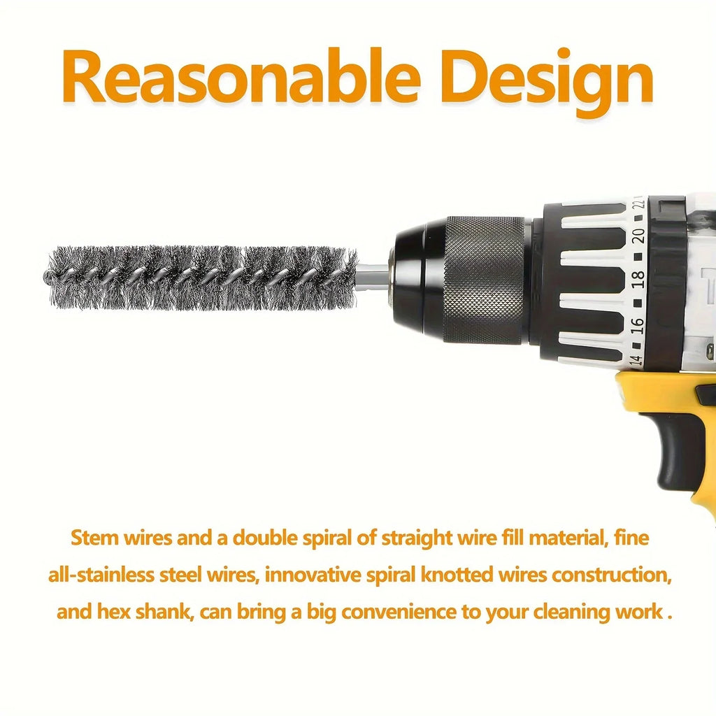 5-Pc Hex Shank Steel Wire Brush Set for Electric Drills Drill Wire Brush Set Qme