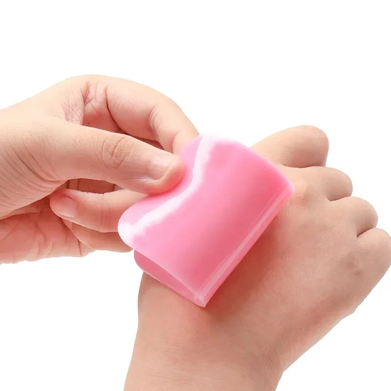 Silicone Eyelash Extension Forehead Sticker Pad | Pink & Clear Eyelash Extension Tool Qme