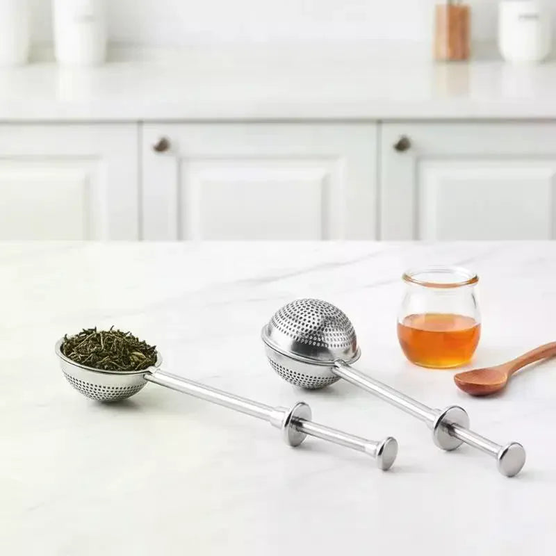 Stainless Steel Long Handle Fine Mesh Tea Infuser Tea Infuser Qme