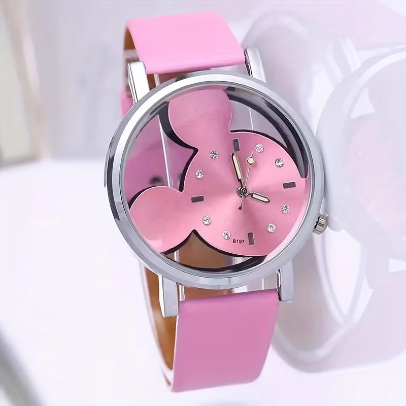 Kids Girls Cute Cartoon Quartz Wristwatch – PU Strap Kids Quartz Watch Qme