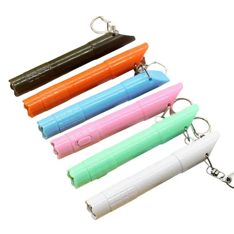 3-in-1 Ball Pen LED Flashlight & Whistle Keychain Tool Multi-Tool Keychain Qme Random color one size